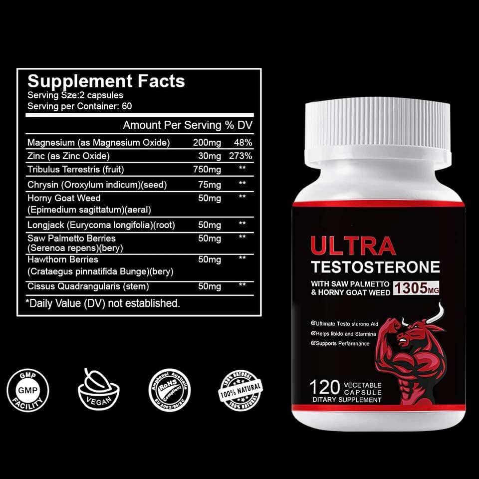 Ultra Testosterone for Men | Male Vitality & Performance Support - Image 2